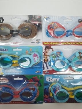 Baby Shark and Toy Story Kids Character Swim Goggles